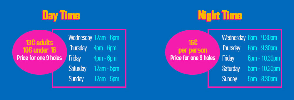 MadGolf Time Slots